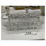 Vintage Anchor Hocking Covered Butterdish