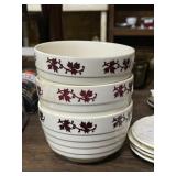 3 USA Stoneware Bowls