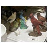 5 Bird Figurines
