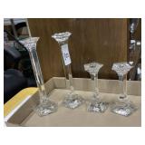 4 Waterford Crystal Candlestick Holders