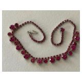 Weiss Vintage Red Crystal Necklace