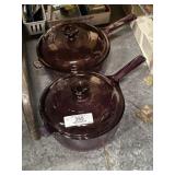 2 Visionware Pans with Lids