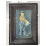 Framed Print of Newspaper Boy