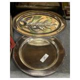 2 Silver Platters & Bags