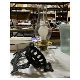 Cast Iron Holder & Electric Oil Lamp