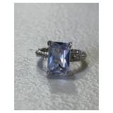 Beautiful Large Solitaire Emerald Cut ring