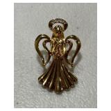 Large Crystal Angel Pin