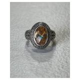 Sterling Silver Estate Citrine Ring