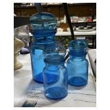 Azure Domed Stopper Canister Set