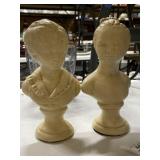 Pair of Chalk Busts