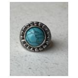 Large Vintage Southwest Style Turquoise Ring