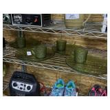 4 Indiana Glass Avocado Snack Trays & Mugs