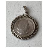 Sterling Silver Coin Pendant