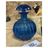 Vintage Blue Glass Perfume Bottle