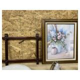 Signed Print in Mahogany Frame