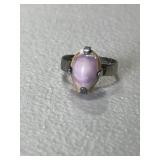Sterling Silver Retro Gemstone Ring