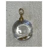 Crystal Pendant with Etched Design