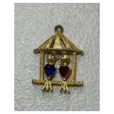 Vintage Love Birds Pendant