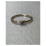 White Sapphire Baguette Ring