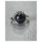 Sterling Silver Tatian Pearl Ring
