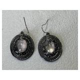 Large Vintage Gemstone Earrings