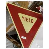 Metal Yield Sign