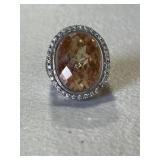 Sterling Silver Large Beautiful Cocktail Ring