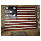 Large Wooden Flag Wall Hanging