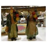Pair of Vintage Chalk Balloon Figurines