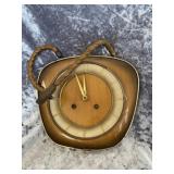 Vintage Mid-Century Modern Brass Wall Clock