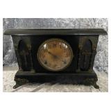 ANTIQUE SESSIONS BLACK MANTEL CLOCK