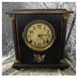 Antique Wm. L. Gilbert "Eagle" Column Mantel Clock