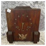 Hand-Crafted Folk Art Mantel Clock