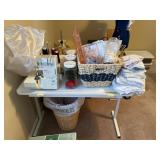 Sewing Table with Pfaff Serger Machine