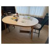 Oval Dining Table & 2 Old Chairs