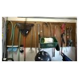 Large Lot of Long Handled Tools & Misc.