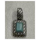 Sterling Silver Southwest Style Turquoise Pendant