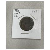1871 Two Cent Piece