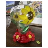 Vintage Glass Bird Feeder