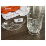 Vintage Glass Relish Dish & Candy Dish