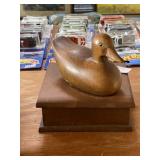 Carved Duck Wooden Box