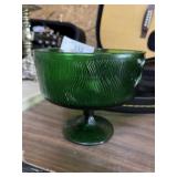Emerald Green Hoosier Glass Candy Dish