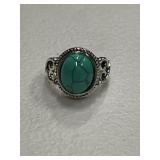Ornate Estate Turquoise Ring