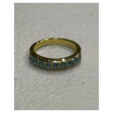 Beautiful Blue Stone Band Ring