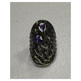 Purple Stone Statement Ring