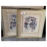 Pair of Signed Framed Prints