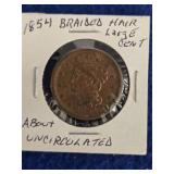 1854 US Large Cent