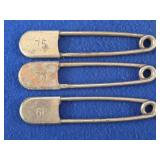 3 Safety Pin Key Tags