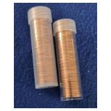 2 Full Rolls 1962-P Lincoln Cents