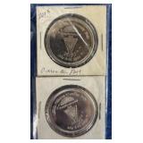 2 Gibson County Fair Tokens